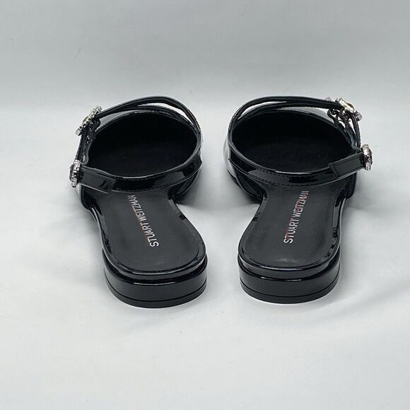 Stuart Weitzman embellished Patent Leather Slingback Flats size 7 - Picture 8 of 12